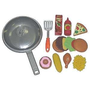   Like Home: 16 Piece Play Food Set with Frying Pan  Lunch: Toys & Games