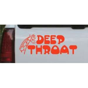 Red 52in X 17.9in    Deep Throat Funny Car Window Wall Laptop Decal 