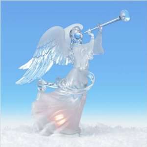    12 Clear Acrylic Trumpeting Angel Figure Light