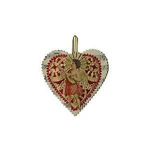 Trumpeting Angel Paper Heart Ornament: Home & Kitchen