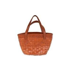  Leather handbag, Bali Weave