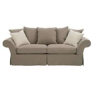  Eliza Designer Style Scatter Back Slipcovered Couch 