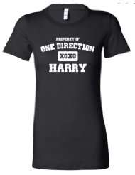 Black Juniors Property Of One Direction Harry T Shirt