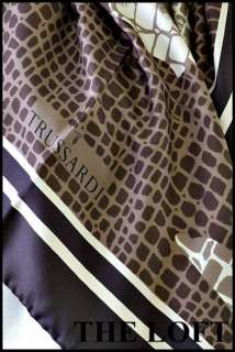 TRUSSARDI SCARF FOULARD SILK FREE SHIPPING WORLDWIDE  