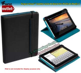 Targus Truss THZ022US Black/Blue Leather Case & Stand for iPad 1 & 2 
