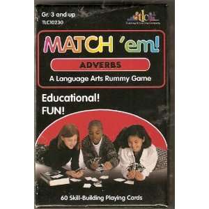  MatchEm! Adverbs Language Arts Rummy Game: Toys & Games