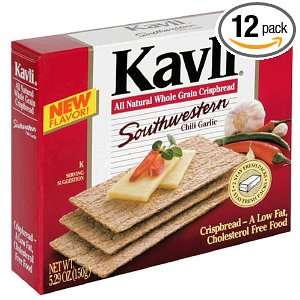 Kavli Crispbread, Southwestern Chili and Garlic, 5.29 Ounce Boxes 