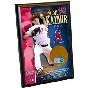  Scott Kazmir Plaque with Used Game Dirt   4x6: Patio, Lawn 