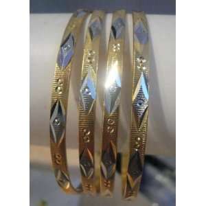   Gold Plated/Fill Sari Bracelets Bangles 2.12/M/L/XL: Everything Else