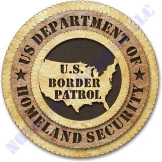 United States Border Patrol Birch Wall Plaque  