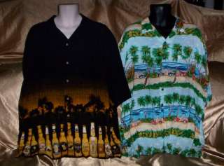 Lot 4 Mens Hawaiian Aloha Tropical Vacation shirts 2XL & 2XLTall FREE 