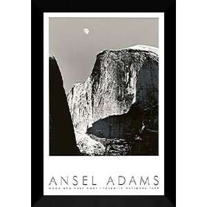 Ansel Adams Framed Art 28x40 Moon and Half Dome