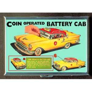  COIN OPERATED BATTERY TAXI CAB ID CIGARETTE CASE WALLET 