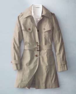    TravelSmith Womens Waterproof Belted Trench Beige XL: Clothing