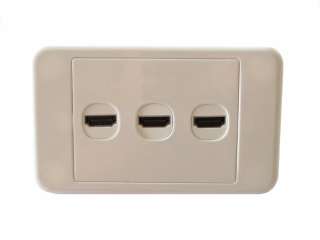 Quality wall plate. Triple Hdmi connection front and rear, simply plug 