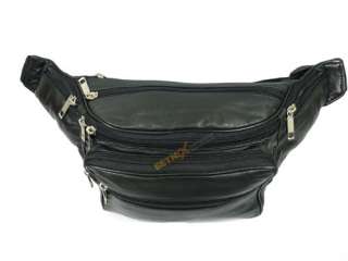 Leather Waist bag Bum Bag Travel pouch pack Black Brown  