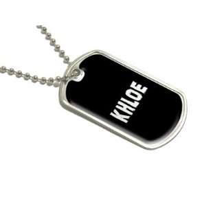  Khloe   Name Military Dog Tag Luggage Keychain: Automotive