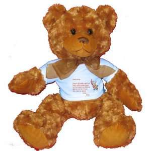  Spoil Alexis Rotten Plush Teddy Bear with BLUE T Shirt: Toys & Games