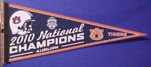 2010 Auburn Tigers National FB NCAA Champs Pennant  