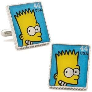 Bart Simpson Stamp Cufflinks