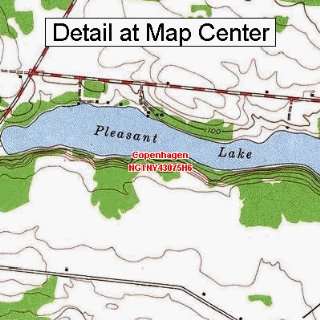  USGS Topographic Quadrangle Map   Copenhagen, New York 