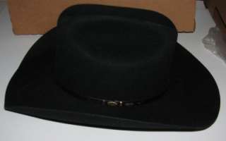 NOS New Resistol Fur Felt Western Hat RF03750740BGSPM Size 7 1/8 Black 
