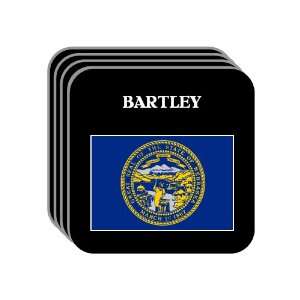 US State Flag   BARTLEY, Nebraska (NE) Set of 4 Mini Mousepad Coasters
