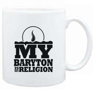  Mug White  my Baryton is my religion Instruments Sports 