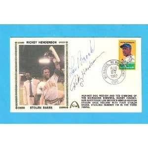   Base Record) (Oakland As) Also signed by Lou Brock