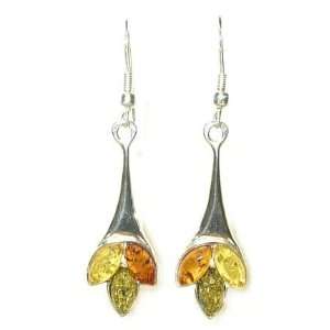  TriColor Baltic Amber Earrings