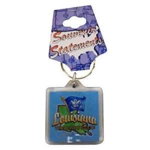  Louisiana Keychain Lucite Map/Flag Case Pack 96 