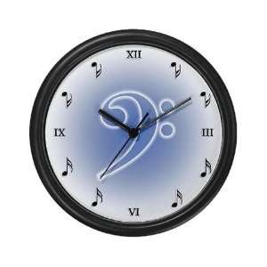  Muted Bass Clef Music Wall Clock by CafePress: Home 