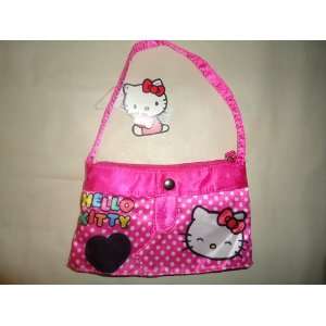   Bag, Girls Pink Polka Dot SKirt & heart Kitty purse: Everything Else