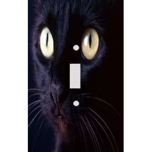  Midnight Black Cat Decorative Switchplate Cover: Home 