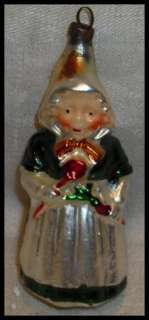 antique OLD LADY COOK christmas ornament BLOWN GLASS lauscha german 