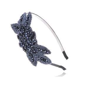   Flower Crystal Handmade Beaded Jewel Hair Piece Headband Jewelry