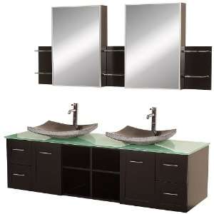   72 Modern Wood Bathroom Vanity / Mirror Combination
