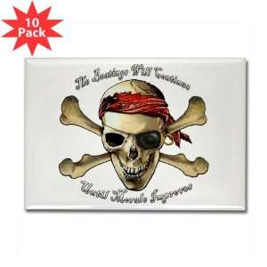 Rectangle Magnet (10 Pack) Pirate Beatings Will Continue Until Morale 