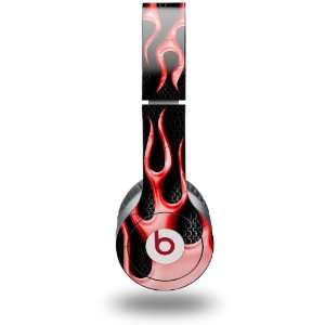  Metal Flames Red Decal Style Skin (fits genuine Beats Solo 