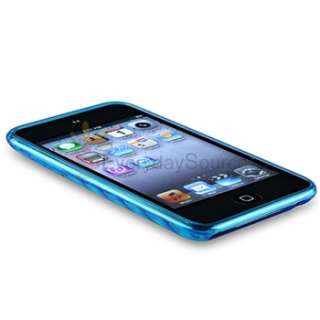 For iPod Touch 4 4th Gen 4G Clear Dark Blue+Clear Dark Purple Diamond 