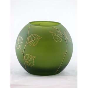 Great Gift Idea !!! Beautiful Scenery Hand Blown Art Glass Vase 