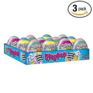 Topps Candy Easter Egg Ring Pop, 12 Count Packages:  