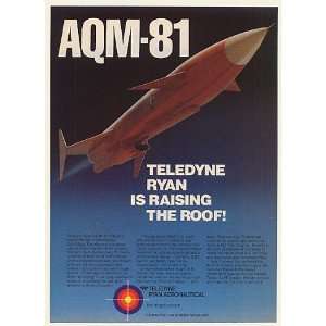   Ryan AQM 81 Firebolt Target Drone Print Ad (52765): Home & Kitchen