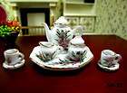 8pcs/set 1/12 Dollhouse Miniature Chinaware Porcelain Tea Pot,Cup 