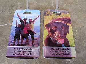 PERSONALIZED with Your Photo & Info   Vacation Luggage Bag Tag   XL 5 