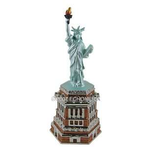  Bejeweled Statue of Liberty Jewelry Trinket Box 5 Inches H 