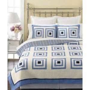  Martha Stewart Shadow Squares King Bed Quilt: Home 