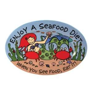  Our Name Is Mud by Lorrie Veasey Seafood Diet Oval Platter 