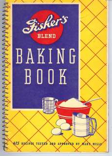 1941 FISHERS BAKING BOOK VINTAGE COOK BOOK 415 RECIPES  