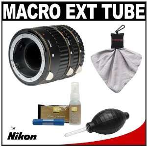  Vivitar Macro Extension Tube Set with Nikon Cleaning Kit 